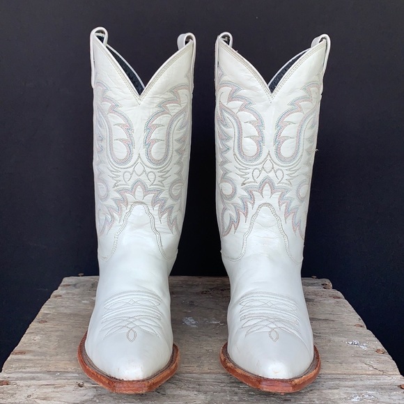 Bottes Western Cowboy Femme NOCONA – Cuir Exotique Marron – Taille 7B – Semelles Neuves